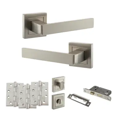 Click Here To Enlarge This Photo Of Atlantic - S40SSN STATUS Montana Door Handle Pack - Satin Nickel