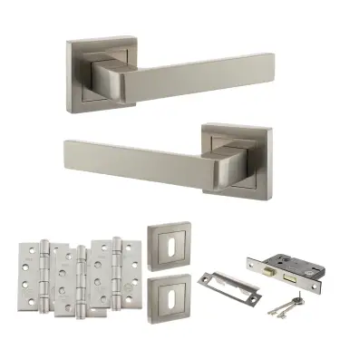 Click Here To Enlarge This Photo Of Atlantic - S40SSN STATUS Montana Door Handle Pack - Satin Nickel