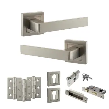 Click Here To Enlarge This Photo Of Atlantic - S40SSN STATUS Montana Door Handle Pack - Satin Nickel