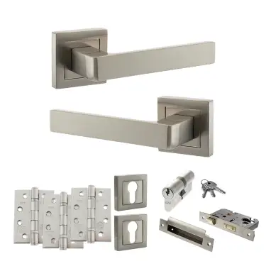 Click Here To Enlarge This Photo Of Atlantic - S40SSN STATUS Montana Door Handle Pack - Satin Nickel