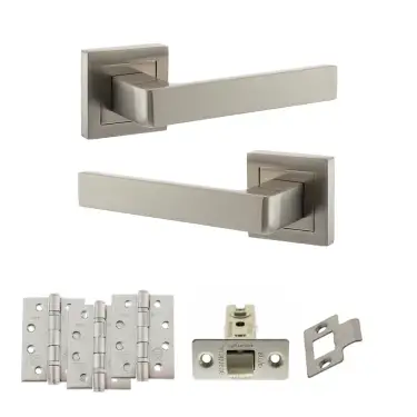 Click Here To Enlarge This Photo Of Atlantic - S40SSN STATUS Montana Door Handle Pack - Satin Nickel