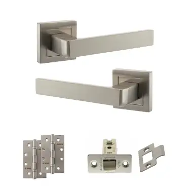 Click Here To Enlarge This Photo Of Atlantic - S40SSN STATUS Montana Door Handle Pack - Satin Nickel