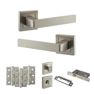 Click Here To Enlarge This Photo Of Atlantic - S40SSN STATUS Montana Door Handle Pack - Satin Nickel