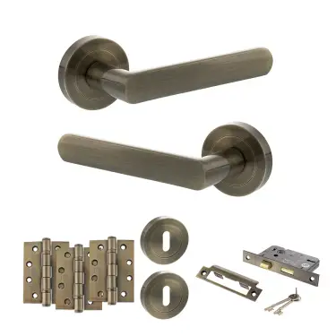 Click Here To Enlarge This Photo Of Atlantic - S42RAB STATUS Carolina Door Handle Pack - Antique Brass