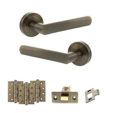 Click Here To Enlarge This Photo Of Atlantic - S42RAB STATUS Carolina Door Handle Pack - Antique Brass