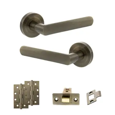 Click Here To Enlarge This Photo Of Atlantic - S42RAB STATUS Carolina Door Handle Pack - Antique Brass