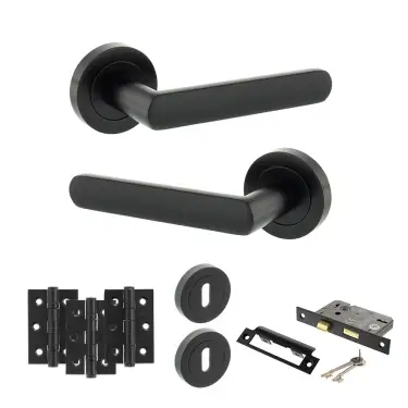 Click Here To Enlarge This Photo Of Atlantic - S42RMB STATUS Carolina Door Handle Pack - Matt Black