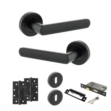 Click Here To Enlarge This Photo Of Atlantic - S42RMB STATUS Carolina Door Handle Pack - Matt Black