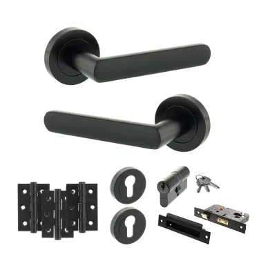 Click Here To Enlarge This Photo Of Atlantic - S42RMB STATUS Carolina Door Handle Pack - Matt Black