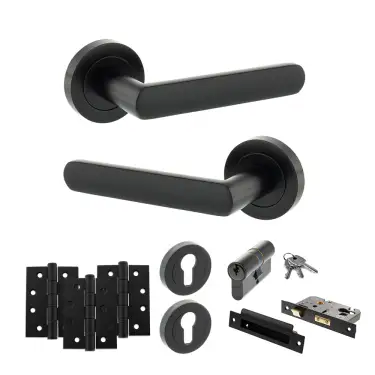 Click Here To Enlarge This Photo Of Atlantic - S42RMB STATUS Carolina Door Handle Pack - Matt Black