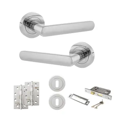 Click Here To Enlarge This Photo Of Atlantic - S42RPC STATUS Carolina Door Handle Pack - Polished Chrome