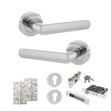 Click Here To Enlarge This Photo Of Atlantic - S42RPC STATUS Carolina Door Handle Pack - Polished Chrome