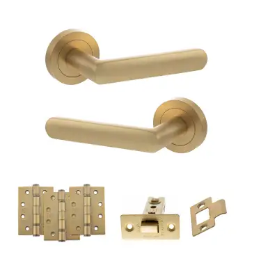 Click Here To Enlarge This Photo Of Atlantic - S42RSB STATUS Carolina Door Handle Pack - Satin Brass