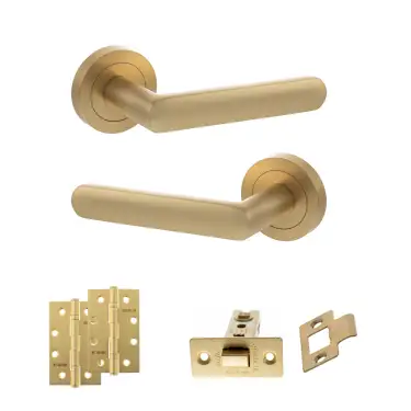 Click Here To Enlarge This Photo Of Atlantic - S42RSB STATUS Carolina Door Handle Pack - Satin Brass
