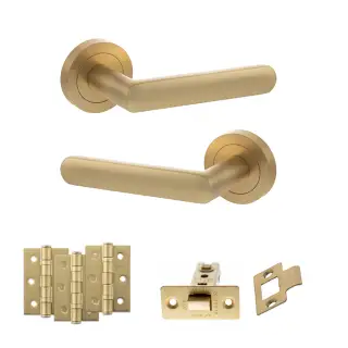 Atlantic - S42RSB STATUS Carolina Door Handle Pack - Satin Brass
