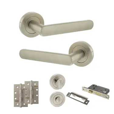 Click Here To Enlarge This Photo Of Atlantic - S42RSN STATUS Carolina Door Handle Pack - Satin Nickel