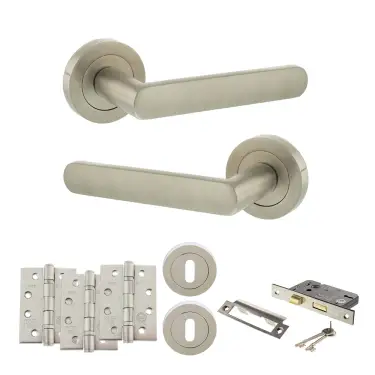 Click Here To Enlarge This Photo Of Atlantic - S42RSN STATUS Carolina Door Handle Pack - Satin Nickel