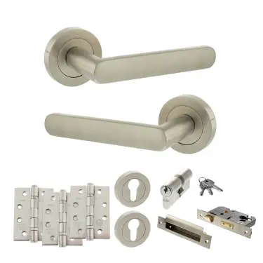 Click Here To Enlarge This Photo Of Atlantic - S42RSN STATUS Carolina Door Handle Pack - Satin Nickel