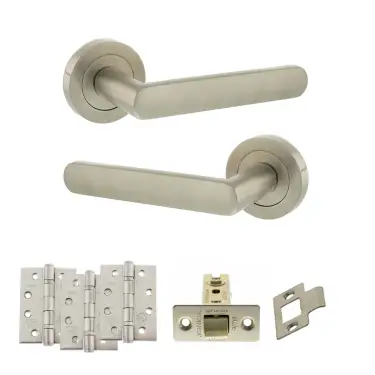 Click Here To Enlarge This Photo Of Atlantic - S42RSN STATUS Carolina Door Handle Pack - Satin Nickel
