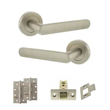 Click Here To Enlarge This Photo Of Atlantic - S42RSN STATUS Carolina Door Handle Pack - Satin Nickel