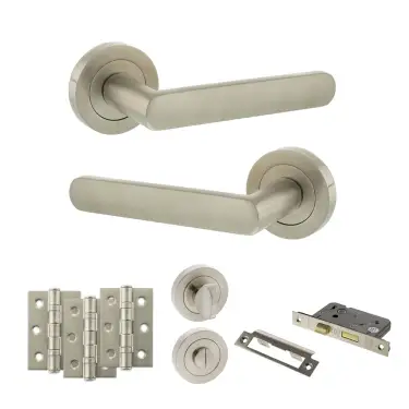 Click Here To Enlarge This Photo Of Atlantic - S42RSN STATUS Carolina Door Handle Pack - Satin Nickel
