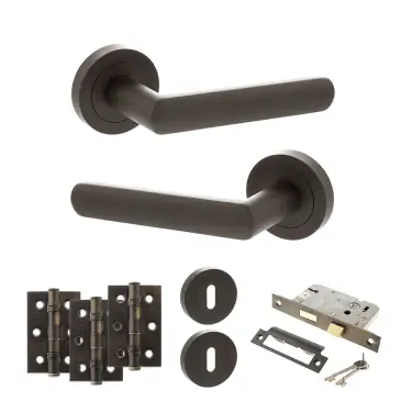 Click Here To Enlarge This Photo Of Atlantic - S42RUDB STATUS Carolina Door Handle Pack - Urban Dark Bronze
