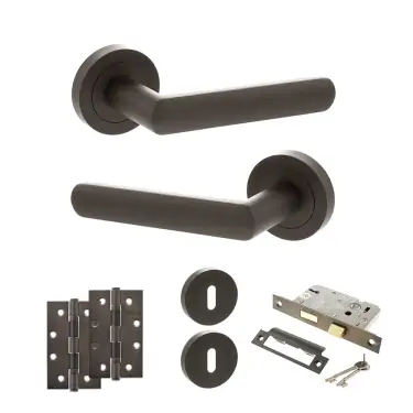 Click Here To Enlarge This Photo Of Atlantic - S42RUDB STATUS Carolina Door Handle Pack - Urban Dark Bronze