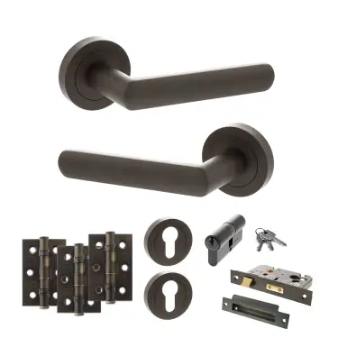Click Here To Enlarge This Photo Of Atlantic - S42RUDB STATUS Carolina Door Handle Pack - Urban Dark Bronze