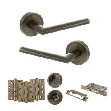 Click Here To Enlarge This Photo Of Atlantic - S43RAB STATUS Alabama Door Handle Pack - Antique Brass
