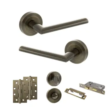 Click Here To Enlarge This Photo Of Atlantic - S43RAB STATUS Alabama Door Handle Pack - Antique Brass