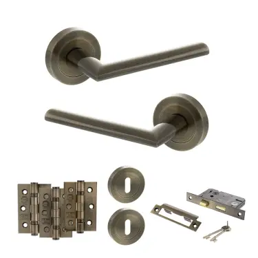 Click Here To Enlarge This Photo Of Atlantic - S43RAB STATUS Alabama Door Handle Pack - Antique Brass