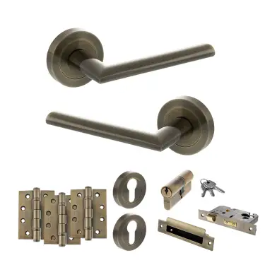 Click Here To Enlarge This Photo Of Atlantic - S43RAB STATUS Alabama Door Handle Pack - Antique Brass