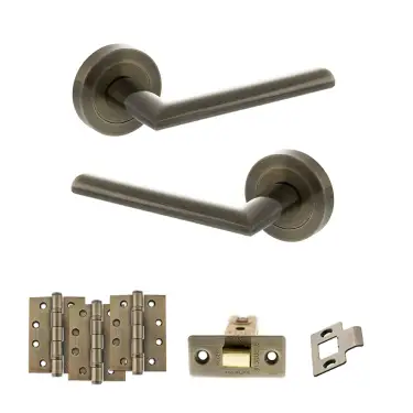 Click Here To Enlarge This Photo Of Atlantic - S43RAB STATUS Alabama Door Handle Pack - Antique Brass
