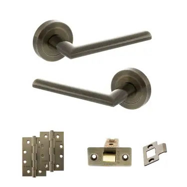 Click Here To Enlarge This Photo Of Atlantic - S43RAB STATUS Alabama Door Handle Pack - Antique Brass