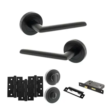 Click Here To Enlarge This Photo Of Atlantic - S43RMB STATUS Alabama Door Handle Pack - Matt Black