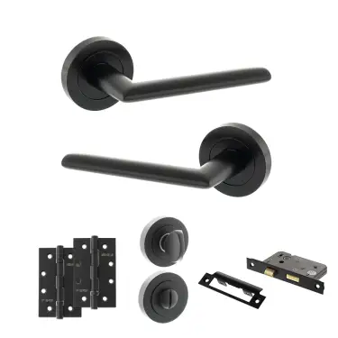 Click Here To Enlarge This Photo Of Atlantic - S43RMB STATUS Alabama Door Handle Pack - Matt Black
