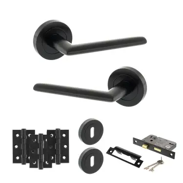 Click Here To Enlarge This Photo Of Atlantic - S43RMB STATUS Alabama Door Handle Pack - Matt Black
