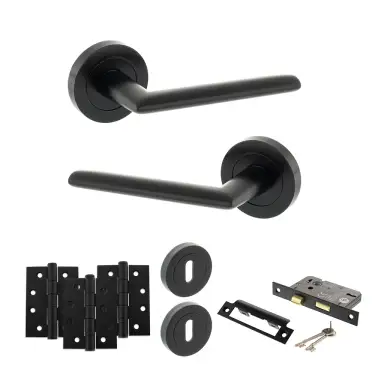Click Here To Enlarge This Photo Of Atlantic - S43RMB STATUS Alabama Door Handle Pack - Matt Black