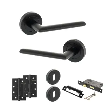 Click Here To Enlarge This Photo Of Atlantic - S43RMB STATUS Alabama Door Handle Pack - Matt Black