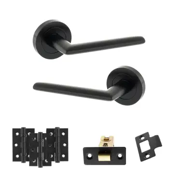 Click Here To Enlarge This Photo Of Atlantic - S43RMB STATUS Alabama Door Handle Pack - Matt Black