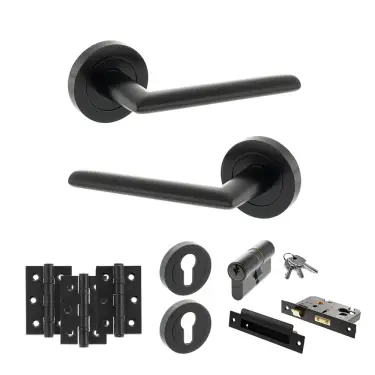 Click Here To Enlarge This Photo Of Atlantic - S43RMB STATUS Alabama Door Handle Pack - Matt Black