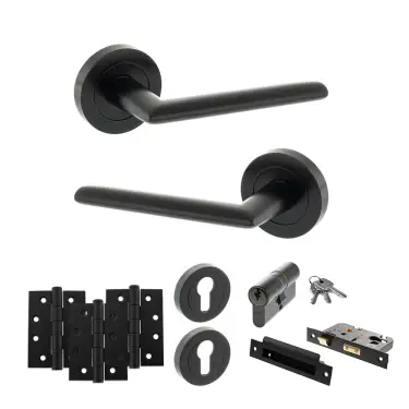 Click Here To Enlarge This Photo Of Atlantic - S43RMB STATUS Alabama Door Handle Pack - Matt Black