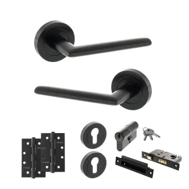 Click Here To Enlarge This Photo Of Atlantic - S43RMB STATUS Alabama Door Handle Pack - Matt Black