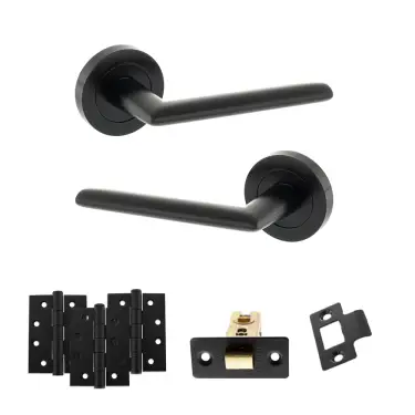 Click Here To Enlarge This Photo Of Atlantic - S43RMB STATUS Alabama Door Handle Pack - Matt Black