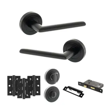Click Here To Enlarge This Photo Of Atlantic - S43RMB STATUS Alabama Door Handle Pack - Matt Black