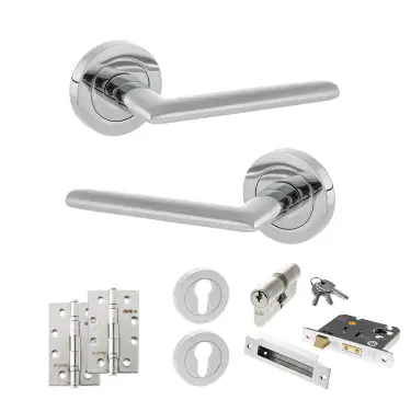 Click Here To Enlarge This Photo Of Atlantic - S43RPC STATUS Alabama Door Handle Pack - Polished Chrome