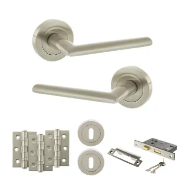 Click Here To Enlarge This Photo Of Atlantic - S43RSN STATUS Alabama Door Handle Pack - Satin Nickel