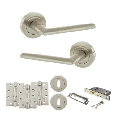 Click Here To Enlarge This Photo Of Atlantic - S43RSN STATUS Alabama Door Handle Pack - Satin Nickel