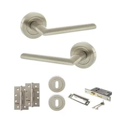 Click Here To Enlarge This Photo Of Atlantic - S43RSN STATUS Alabama Door Handle Pack - Satin Nickel