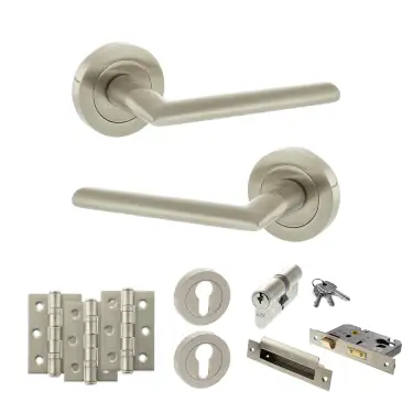 Click Here To Enlarge This Photo Of Atlantic - S43RSN STATUS Alabama Door Handle Pack - Satin Nickel